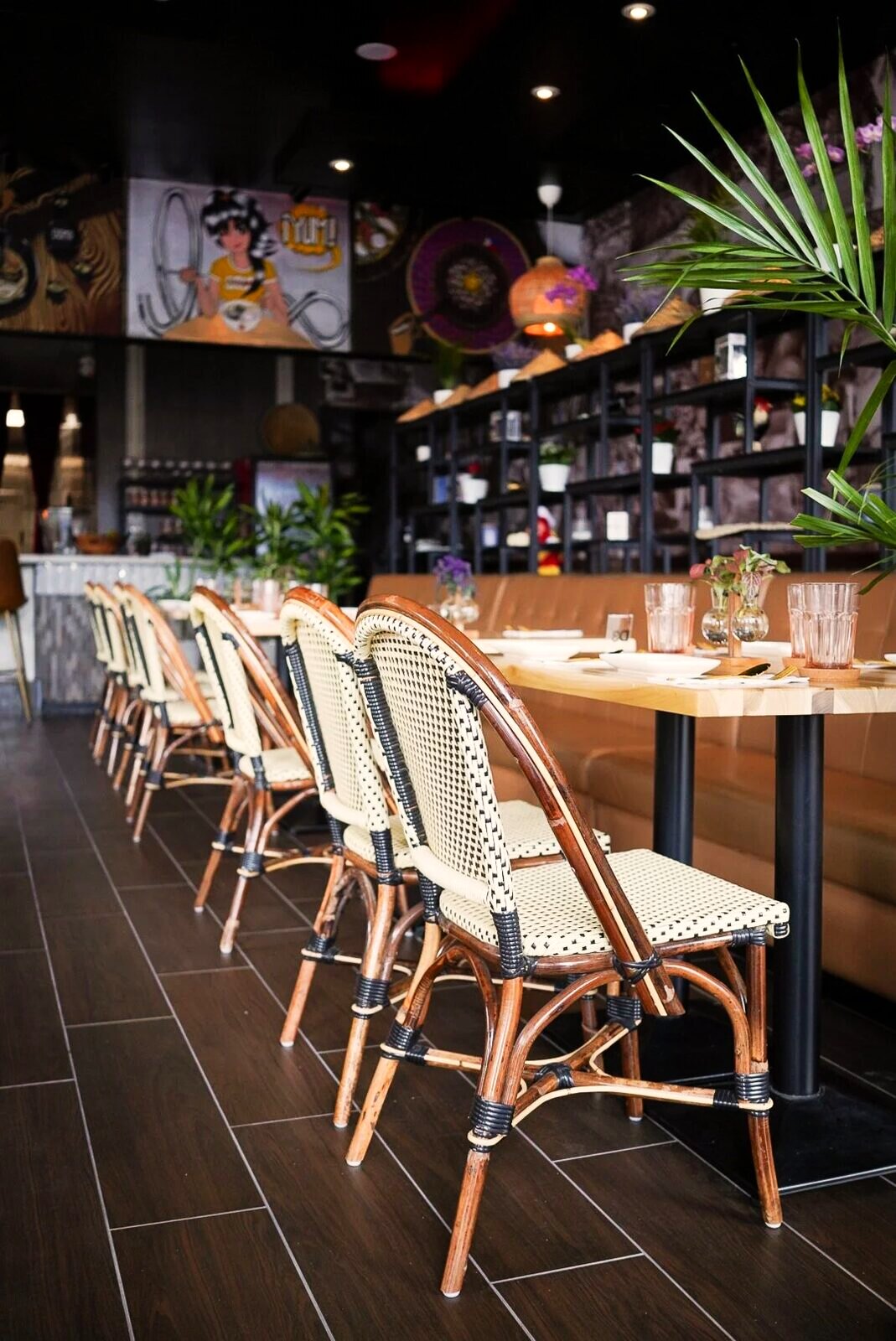 The Purple Roots dining room